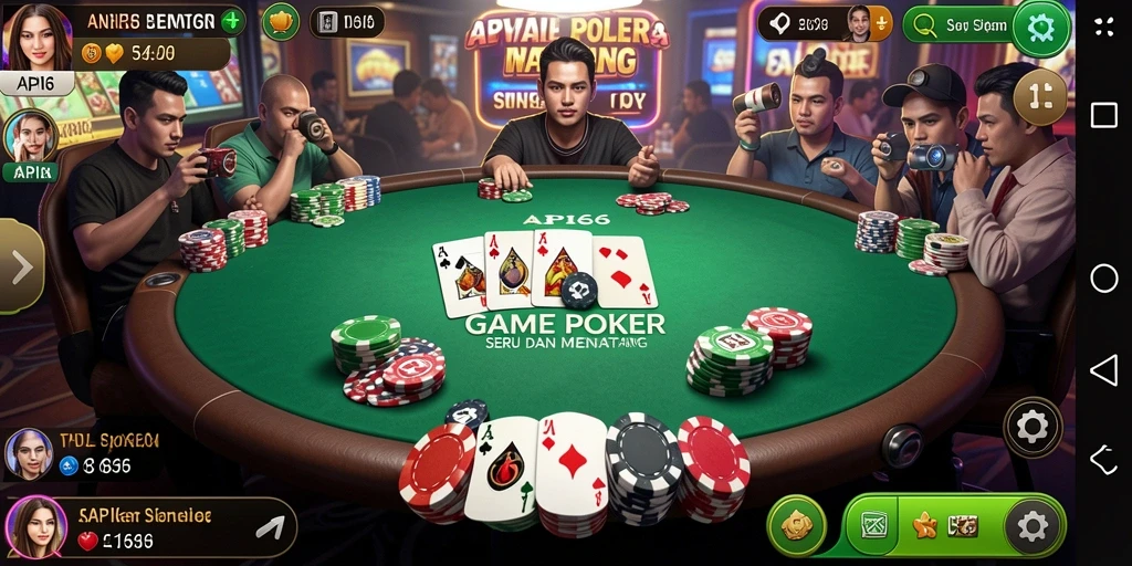 Tampilan gameplay Poker yang menarik di API66 dengan berbagai pilihan meja.