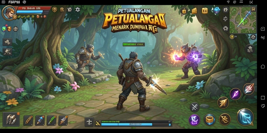 Tampilan gameplay RPG menakjubkan dari FBRP88 yang penuh aksi.