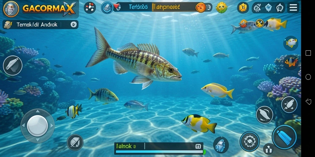 Tangkapan layar gameplay seru dari GACORMAX, menampilkan aksi tembak ikan.