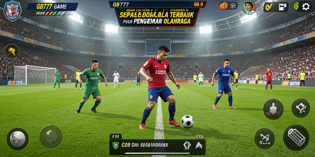 Tangkapan layar utama GB777 menampilkan aksi sepak bola yang mendebarkan.
