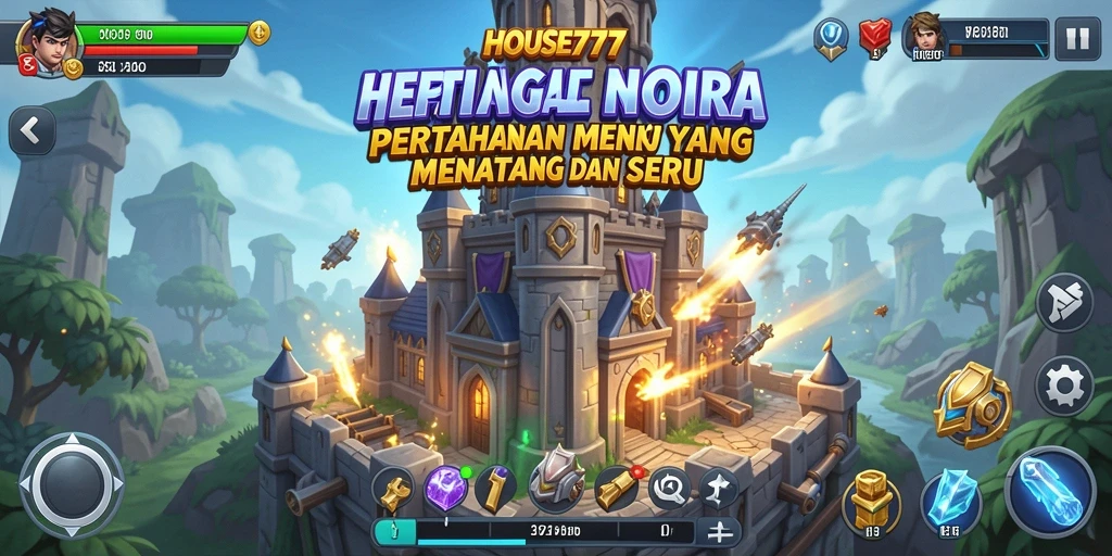 Tampilan gameplay <strong>HOUSE777</strong> yang menegangkan dalam pertempuran Tower Defense.