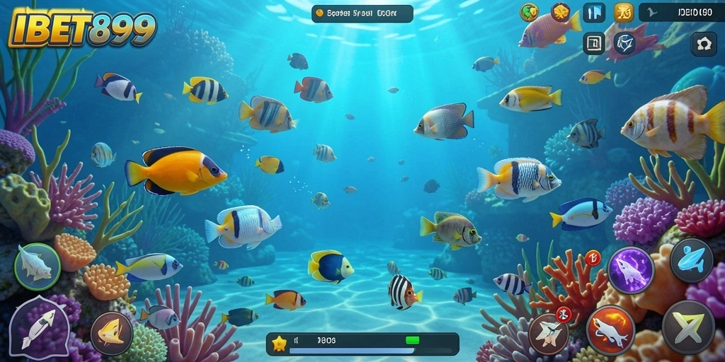Tampilan gameplay IBET899 yang memukau dengan aksi tembak ikan.