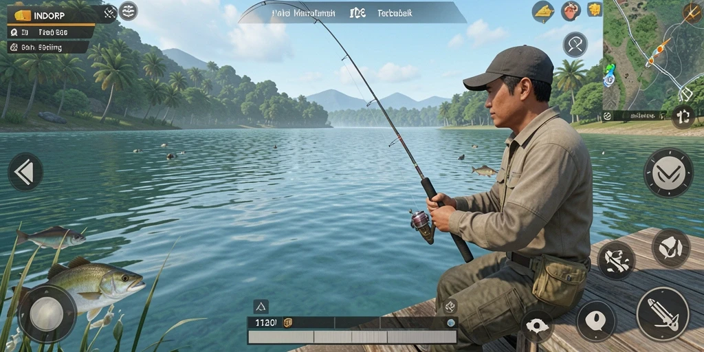Tangkapan ikan yang menakjubkan dalam gameplay INDORP yang realistis.