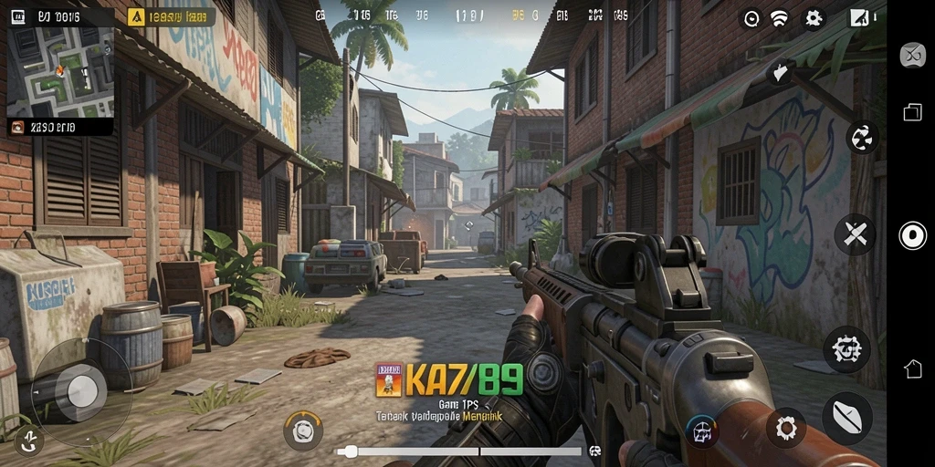 Tampilan gameplay KA789 dengan aksi tembak-menembak yang seru.