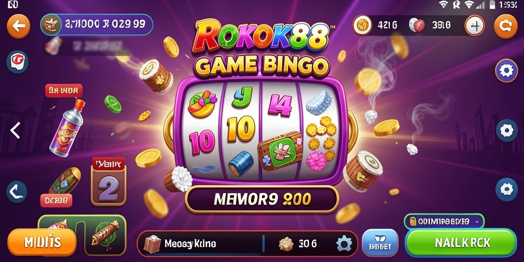Tampilan gameplay seru di ROKOK88 saat bermain Bingo.