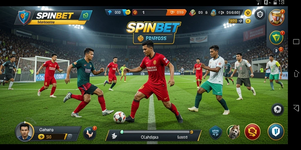 Tampilan screenshot SPINBET dengan gameplay olahraga yang seru.