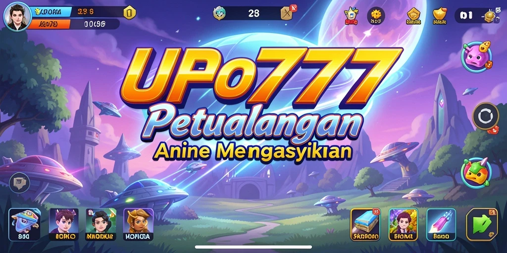 Tangkapan layar gameplay UFO777 menampilkan pertarungan karakter Anime yang seru.